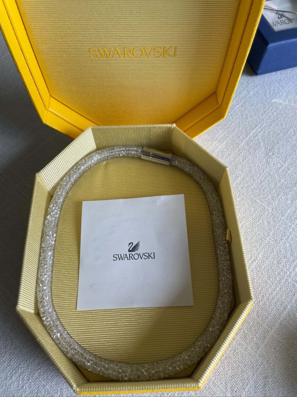 Swarovski Silver Crystal Mesh Collar Necklace